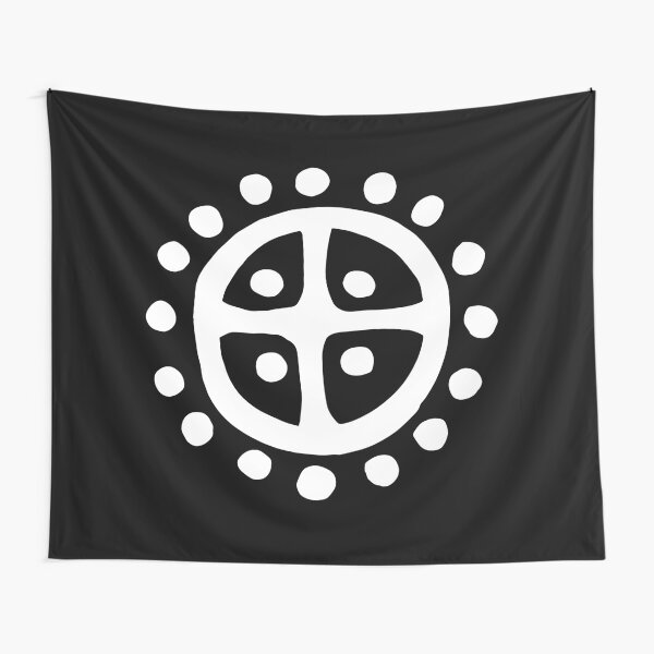 Nordic Sun Wheel Symbol | Prehistoric Pagan Solar cross witchcraft Tapestry