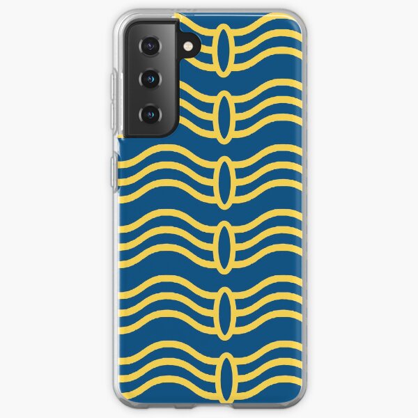 Wavelength blue and yellow pattern Samsung Galaxy Soft Case