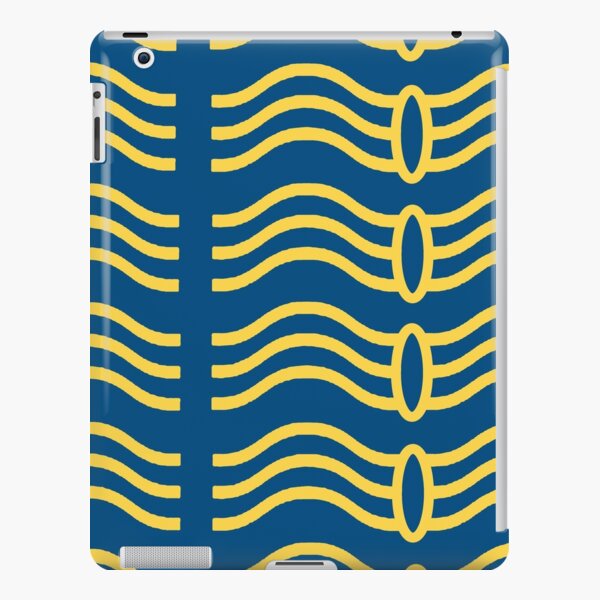 Wavelength blue and yellow pattern iPad Snap Case