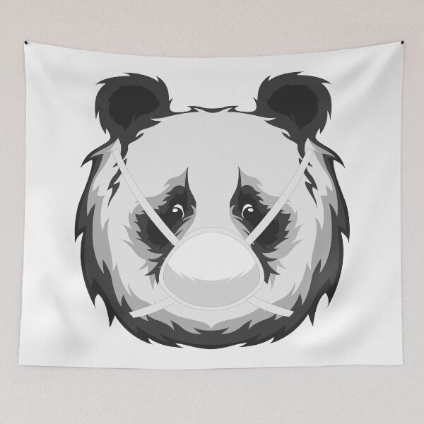Item preview, Panda with a health mask designed and sold by Marchart Studio.