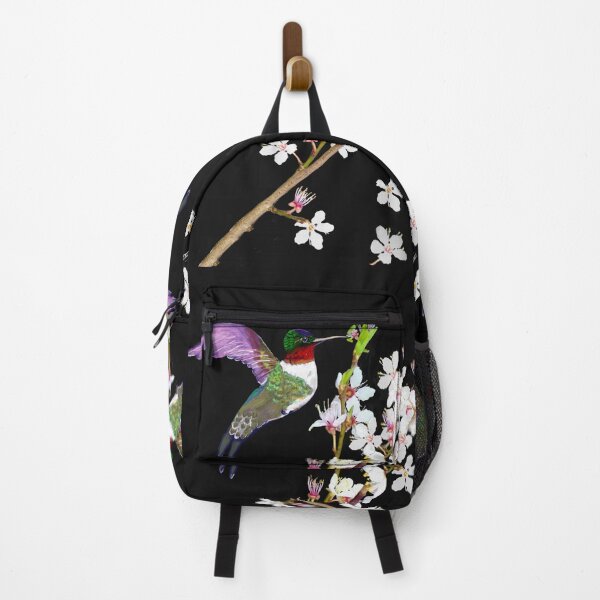 Item preview, Bird Humming bird extracting nectar from the First cherry blossoms of spring. Japanese Sakura designed and sold by Artonmytee.