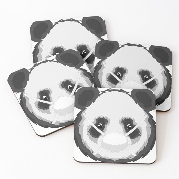 Item preview, Cute panda with a health mask designed and sold by Marchart Studio.