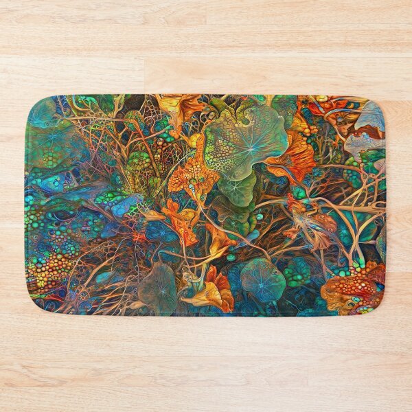 Item preview, Abstract digital painting of extraterrestrial flowers designed and sold by blackhalt.