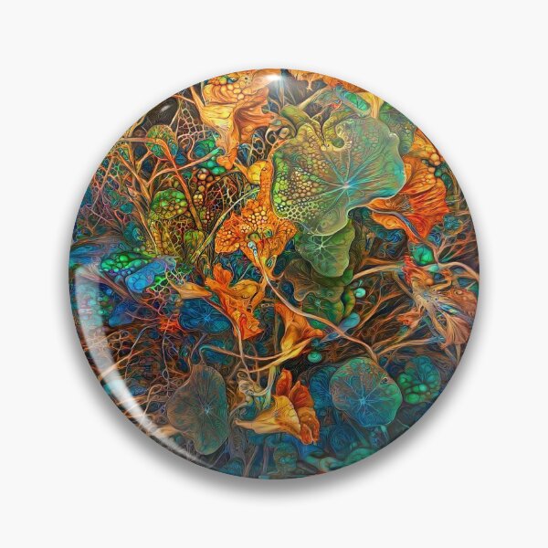 Item preview, Abstract digital painting of extraterrestrial flowers designed and sold by blackhalt.
