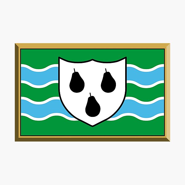 Worcestershire Flag Gifts, Masks, Stickers and Products (GF) Photographic Print