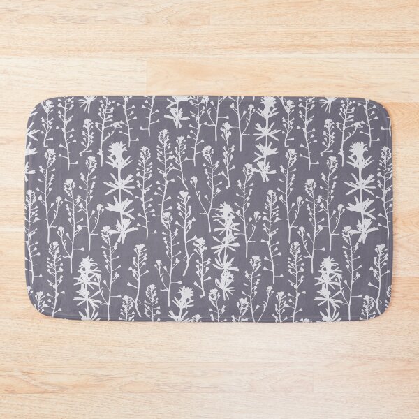 Item preview, White frost. Winter. Wild herbs seamless pattern. White herbal silhouette on gray lilac. Stay wild. Wild life designed and sold by Yulia Chepurova.
