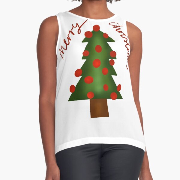 Christmas Tree Season Women's Fashion Sleeveless Flowy Racerback