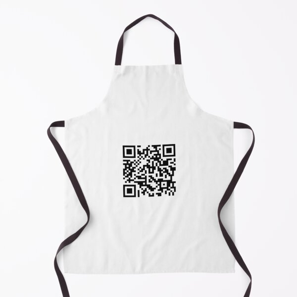 Rick Roll Never Gonna Give You Up QR Code Apron