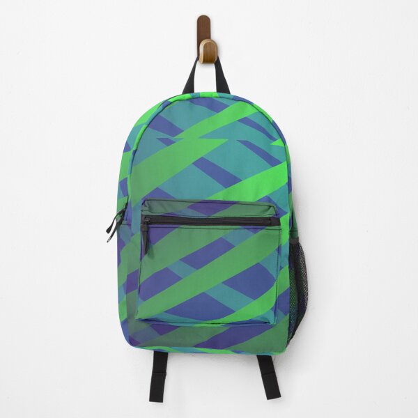 Item preview, Blue and green lomo triangles, geometrical pattern designed and sold by SmileAndLive.