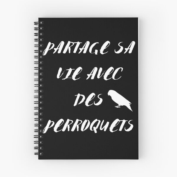Item preview, Partage sa vie avec des perroquets citation en francais designed and sold by L'Atelier Oranjade.