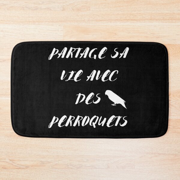 Item preview, Partage sa vie avec des perroquets citation en francais designed and sold by L'Atelier Oranjade.