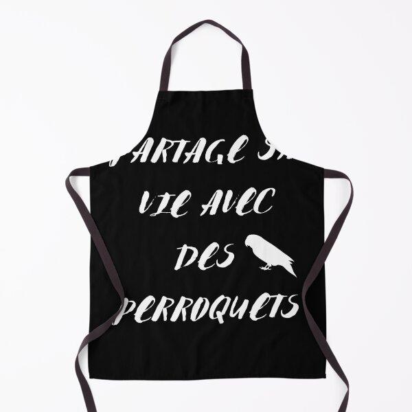 Item preview, Partage sa vie avec des perroquets citation en francais designed and sold by L'Atelier Oranjade.