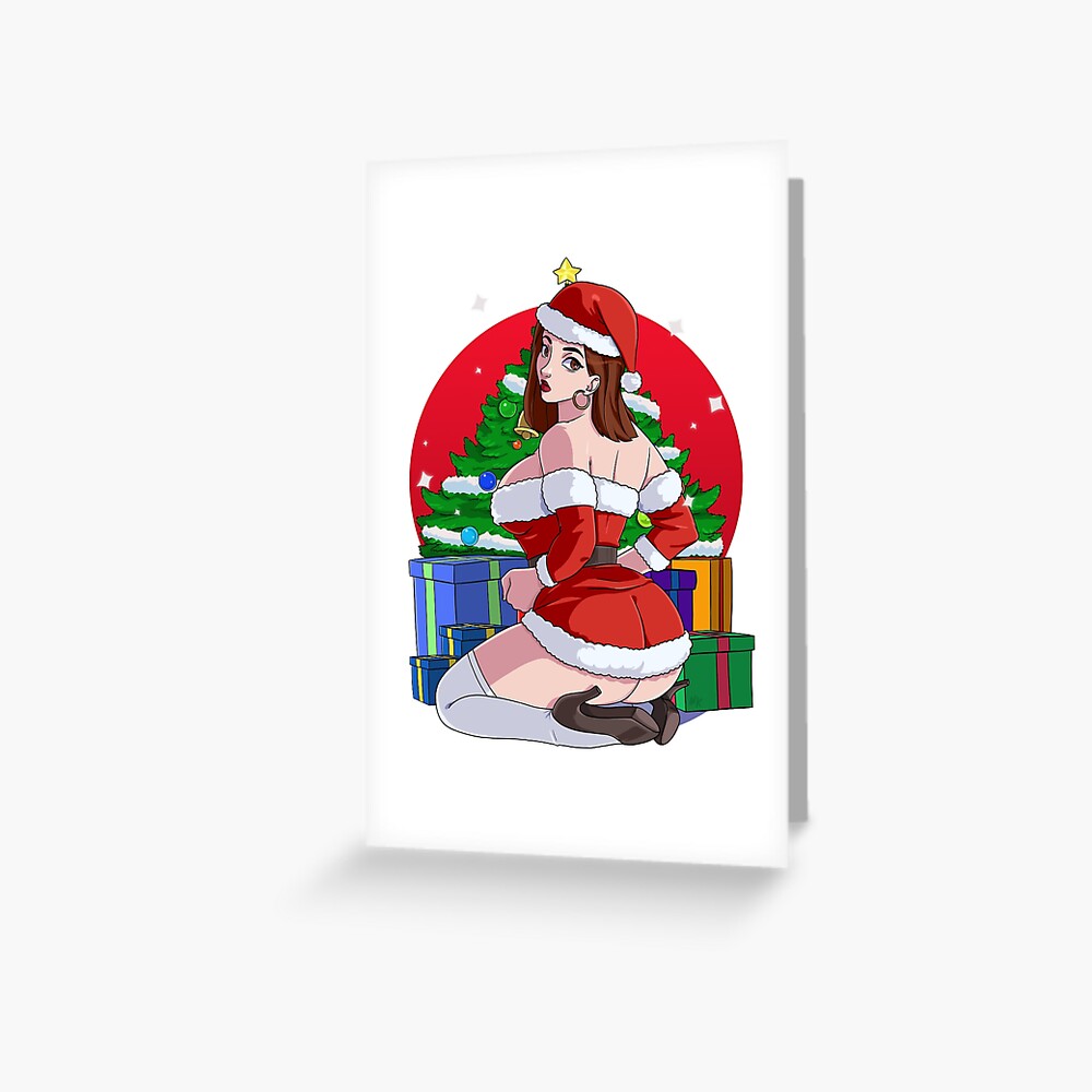 Mrs. Claus Sexy Christmas Anime Girl Greeting Card for Sale by Nosek1ng