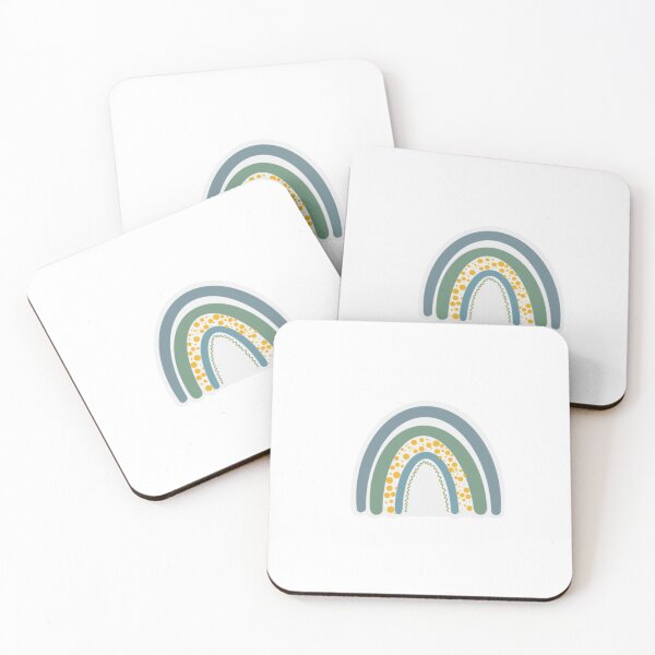 Item preview, Pegatina Boho Blue Rainbow designed and sold by clarkstickerco.