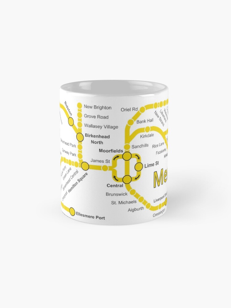 Alternate view of Merseyrail Network Map Mug