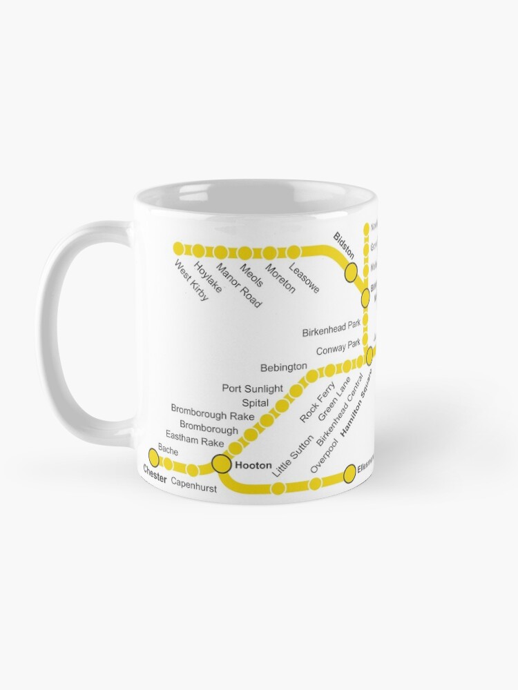 Alternate view of Merseyrail Network Map Mug