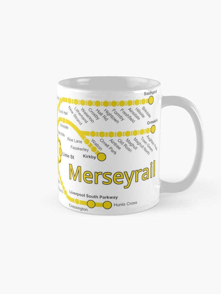 Alternate view of Merseyrail Network Map Mug