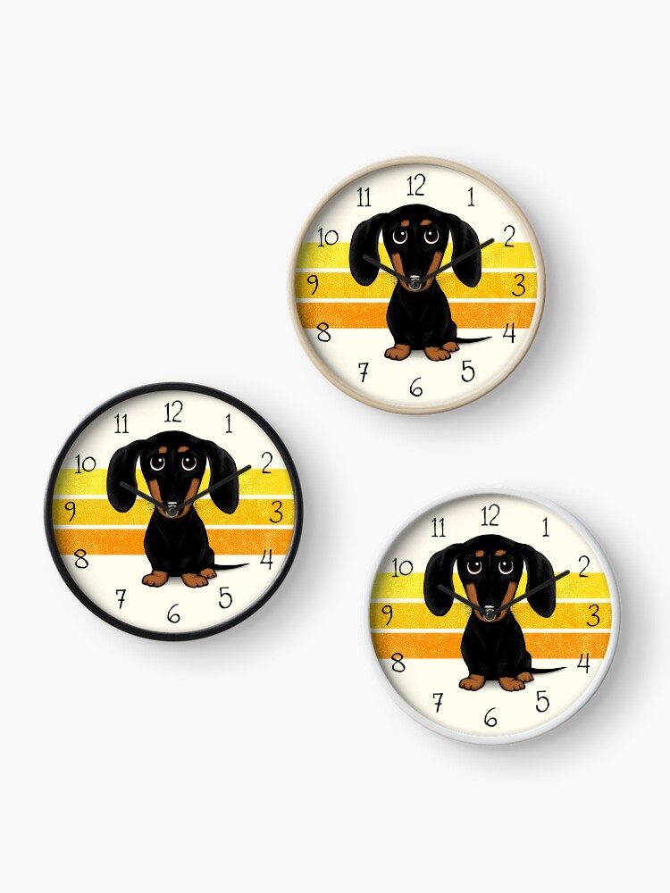 Cute Black and Tan Smooth Wall Clock sold by Square_Lorne SKU 4484344