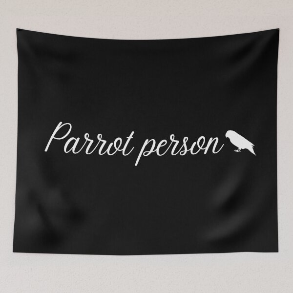 Item preview, parrot person mom quote white designed and sold by L'Atelier Oranjade.
