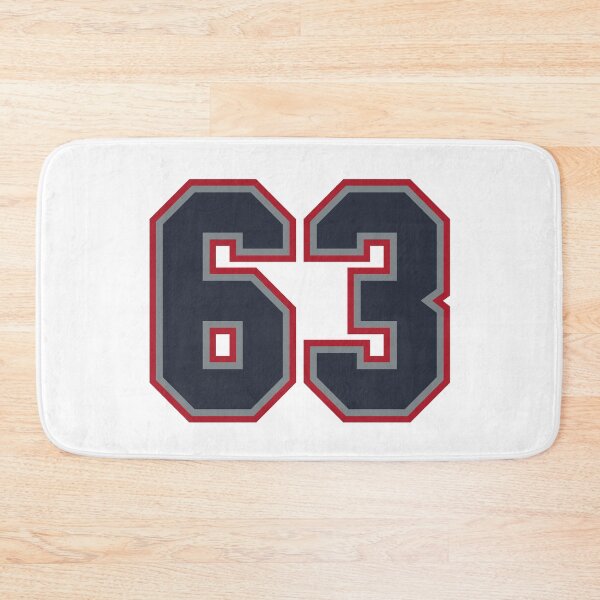 Item preview, 63 Navy Grey Red Sports Number Sixty-Three designed and sold by HelloFromAja.