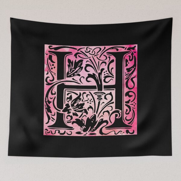 Item preview, The Letter H Pink Watercolor designed and sold by yacine12353.