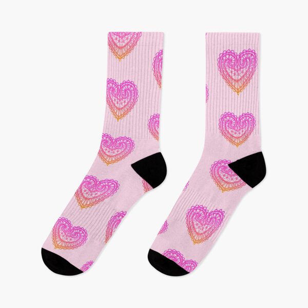 Item preview, Heart lace - trasp pink orange yellow - FLUO - photoart designed and sold by MerchbyBilly.