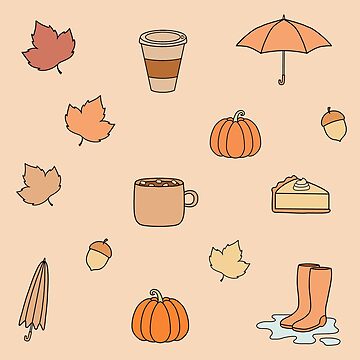 Artwork thumbnail, Pack of cute fall doodles by Pastel-PaletteD