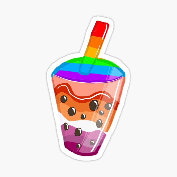 Lesbian Boba Sticker By Lemon Cake Redbubble