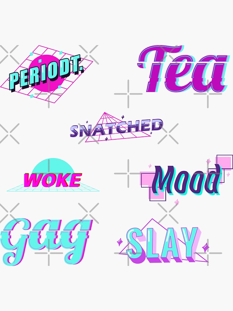 "Trend Words Sticker Pack" Sticker for Sale by Yekaior Redbubble