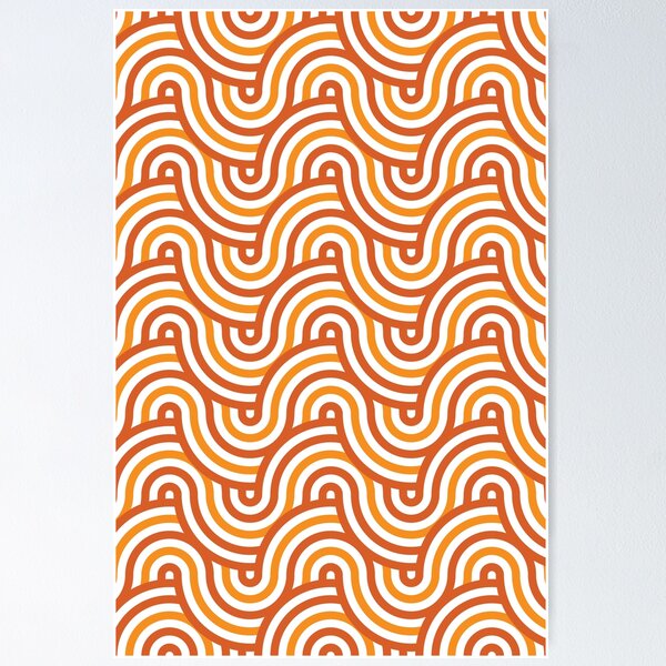 Item preview, Horizontal Waves Pattern – Orange designed and sold by RoguePatterns.
