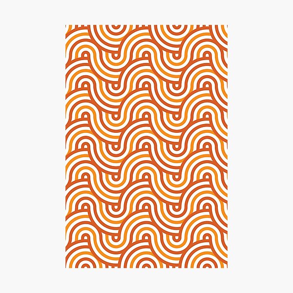 Item preview, Horizontal Waves Pattern – Orange designed and sold by RoguePatterns.