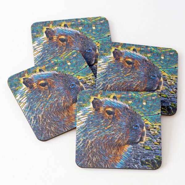 Item preview, Cappybara mosaic designed and sold by StudioCorvid.