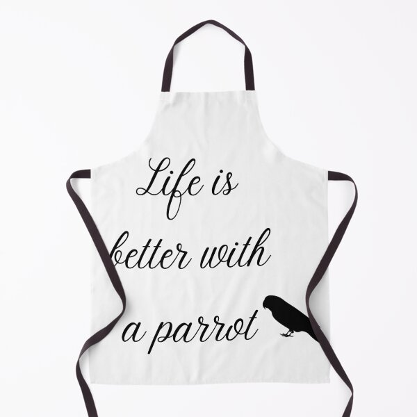Item preview, life is better with a parrot quote black designed and sold by L'Atelier Oranjade.