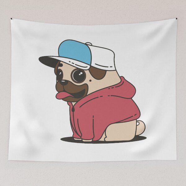 Item preview, Hipster Pug designed and sold by edwardecho.