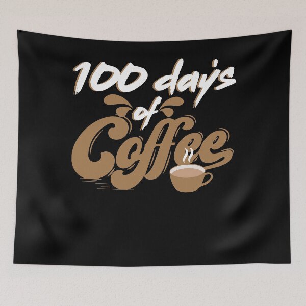 Artikelvorschau, 100 Tage Kaffeelehrer Geschenk entworfen und verkauft von TopDawgDesigns.