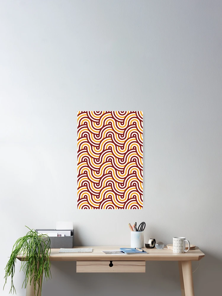 Thumbnail 2 of 3, Poster, Horizontal Waves Pattern – Rogue Patterns designed and sold by RoguePatterns.