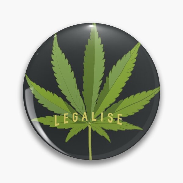 Rainbow pot leaf 1” pinback button pin flair weed marijuana hemp cannabis 