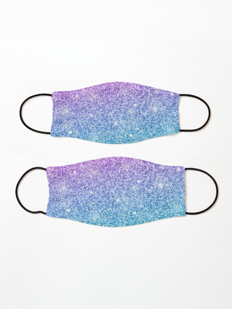 Purple Turquoise Blue Glitter Ombre Mask For Sale By Newburyboutique Redbubble 