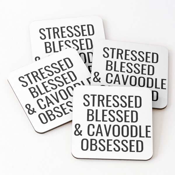 Item preview, Stressed Blessed & Cavoodle Obsessed designed and sold by thecavapootales.
