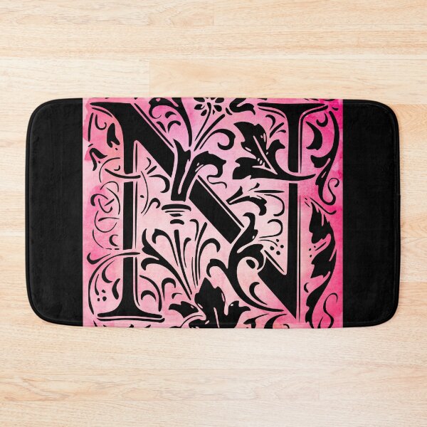 Item preview, The Letter N Pink Watercolor designed and sold by yacine12353.
