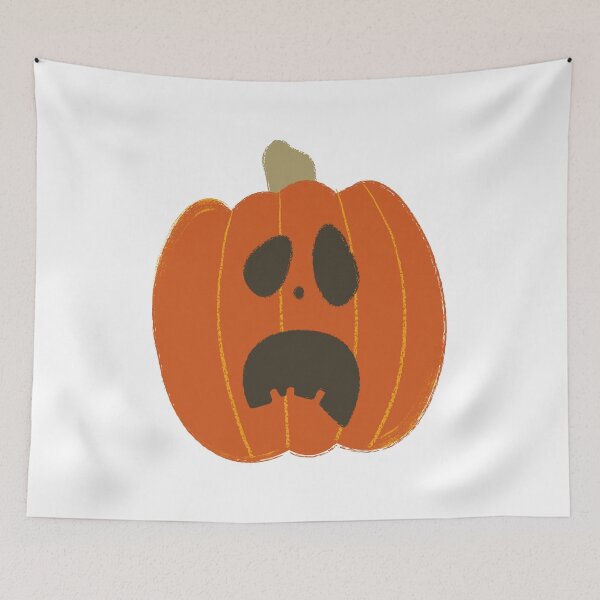 Item preview, SCARED PUMPKIN CUTE HALLOWEEN CARTOON DIGITAL PRINT DESIGN FOR HOLIDAYS designed and sold by mindfoxstore.