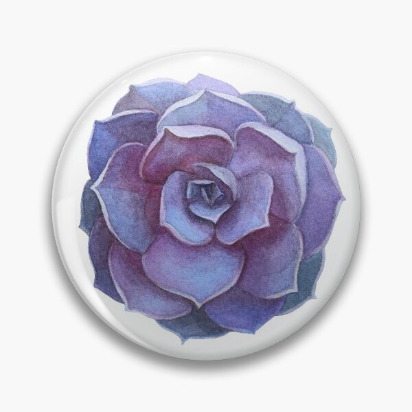 Artikelvorschau, Handgemalte lila Echeveria des Aquarells entworfen und verkauft von sleeperr.