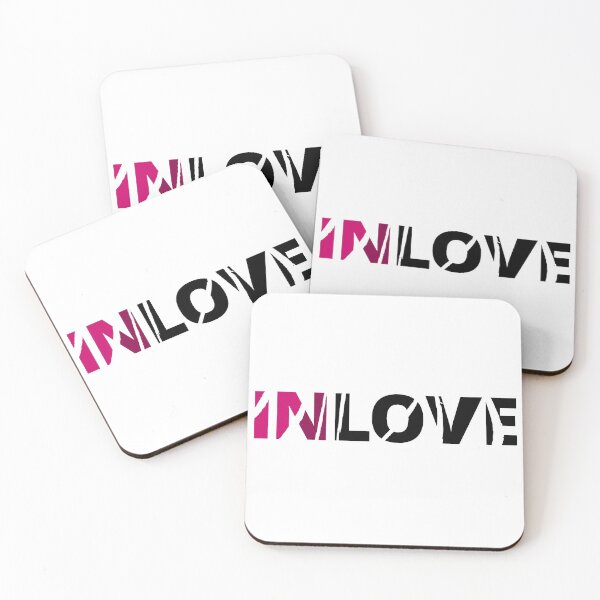 Item preview, IN LOVE ... pink and black designed and sold by GOWILDstyle.
