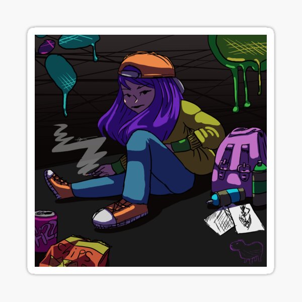 spray paint Sticker