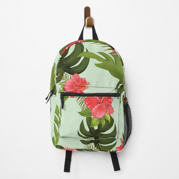 Item preview, Tropical Pink Hawaiian Flowers Jungle Leaf Print  designed and sold by newburyboutique.
