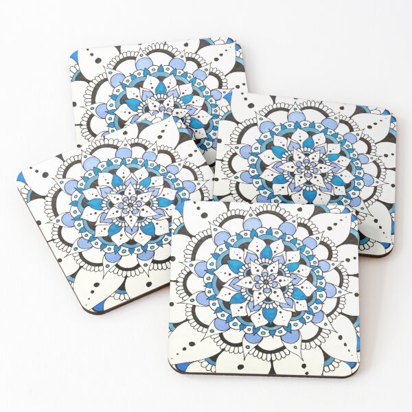 Item preview, Mandala in Blue designed and sold by LilBearArtistry.