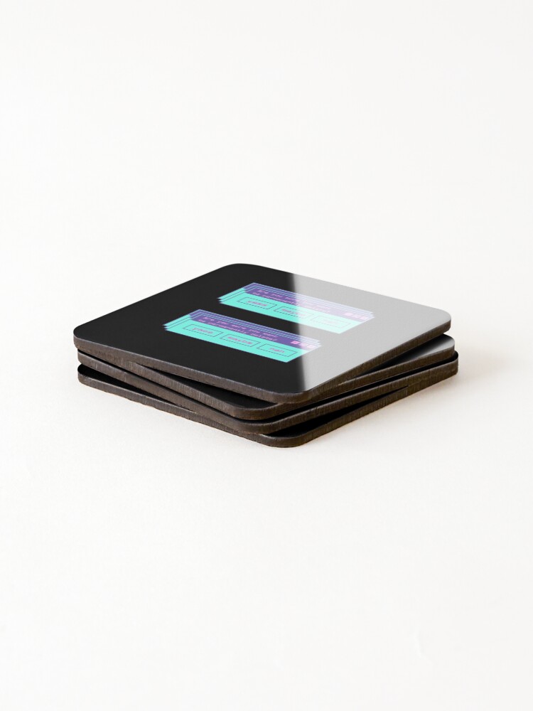 Thumbnail 4 of 5, Coasters (Set of 4), Computer Delete Sticker Pack designed and sold by Yekaior.