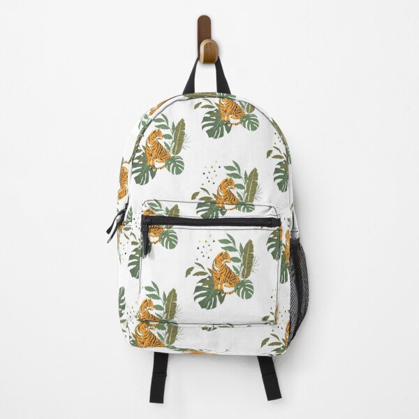 Item preview, Modern Savage Tiger with Monstera leaves Art designed and sold by TriadArtDesign.