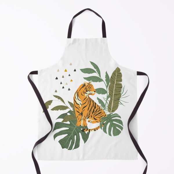 Item preview, Modern Savage Tiger with Monstera leaves Art designed and sold by TriadArtDesign.