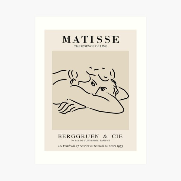 Henri Matisse - Line Drawing of Woman - Essense of Line Art Print